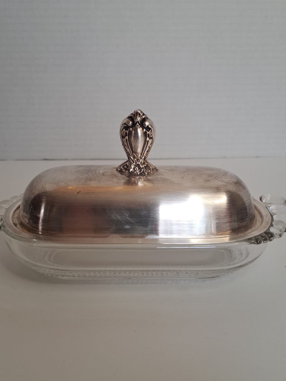 Antique Rogers Brothers "1847 Heritage" Butter Dish Silver Plate Circa 1950's
